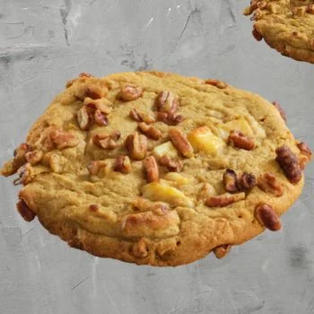 pumpkin pecan cookie with white chocolate